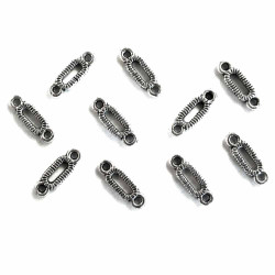 Leisure-Beads - 10x Kettenverbinder 13mm Kettenverteiler schmal silberfarben - Schmuckzubehör