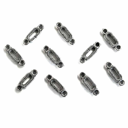 Leisure-Beads - 8x Kettenverbinder 13mm Kettenverteiler schmal silberfarben - Schmuckzubehör