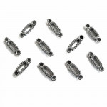 8x Kettenverbinder 13mm Kettenverteiler schmal silberfarben - Schmuckzubehör
