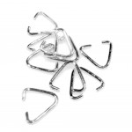 10x hellsilberfarbene Collierschlaufe 7x8mm Anhängerhaken - Schmuckzubehör