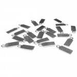 5x silberfarben Edelstahl Anhänger 10x4mm - Schmuckzubehör