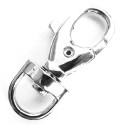 Silberfarbener Karabinerhaken 50x21x8mm grosser Karabiner hochglanz - Schmuckzubehör