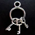 Schlüsselbund silberfarben Schmuckanhänger - Schmuckzubehör - Leisure-Beads DIY