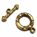 Antikgoldfarbener Knebelverschluss Ringteil 17x13mm Toggle - Schmuckubehör