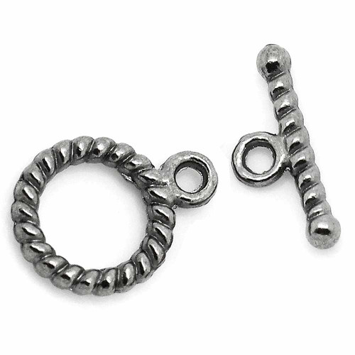 Leisure-Beads - 1x gunmetal Knebelverschluss 14x10mm Toggle - Schmuckzubehör