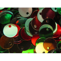 Leisure-Beads - 10g bunter Pailletten Mix 8mm runde flache Pailletten - Bastelbedarf