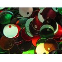 10g bunter Pailletten Mix 8mm runde flache Pailletten - Bastelbedarf