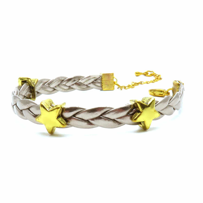 Bastelset taupe Armband mit Schiebeperlen - Schmuck Bastelset - Leisure-Beads DIY