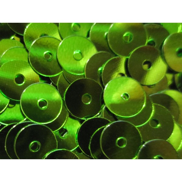 23g grüne Pailletten 6mm runde flache Pailletten - Bastelbedarf - Leisure-Beads DIY
