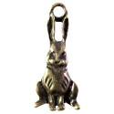 Bronze Osterhase Anhänger ca. 23x10x2mm bronzefarbener Schmuckanhänger - Schmuckzubehör