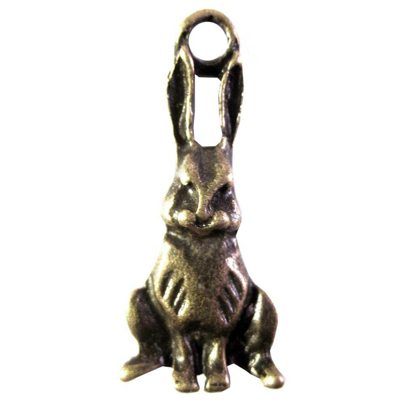 2x bronzefarben Osterhase Anhänger 23x10x2mm - Schmuckzubehör - Leisure-Beads DIY