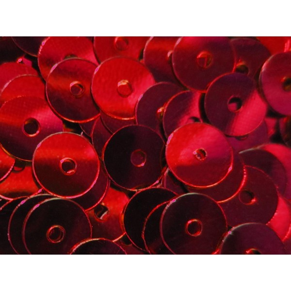 23g rote Pailletten 6mm runde flache Pailletten - Bastelbedarf