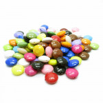 85g bunte Acryl Perlen 13x7mm II.WAHL Mix - Schmuckzubehör