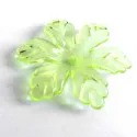 2x grüne Blatt Perlenkappen 28x4mm aus Acryl - Schmuckzubehör - Leisure-Beads DIY
