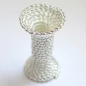 1x hellsilberfarbene Spirale 30x15mm Innen 5mm Großlochperle - Schmuckzubehör - Leisure-Beads DIY