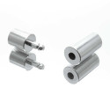 1x Edelstahl Steckverschluss Innen 5mm Größe 18x6mm - Schmuckzubehör