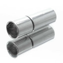 1x Edelstahl Steckverschluss Innen 5mm Größe 18x6mm - Schmuckzubehör