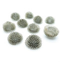 1x silberfarbener Drahtcabochon 19x10mm - Schmuckzubehör