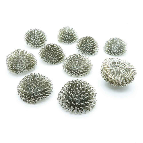 Leisure-Beads - 1x silberfarbener Drahtcabochon 19x10mm - Schmuckzubehör