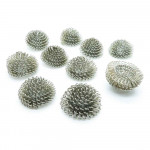 1x silberfarbener Drahtcabochon 19x10mm - Schmuckzubehör