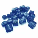 25 blaue Perlen im Mix 15-8mm Lampwork Glasperlen - Schmuckzubehör - Leisure-Beads DIY