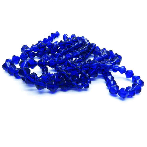 Leisure-Beads - 66g blaue Glasperlen Mix in Rhombenform 4-9mm - Schmuckzubehör