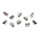 10x Bandklemme 10mm platinfarben - Schmuckzubehör