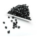 10g schwarze Acryl Perlen 4mm Rhomben - Schmuckzubehör
