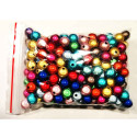 38 bunte Miracle Acrylperlen 8mm irisierend - Schmuckzubehör