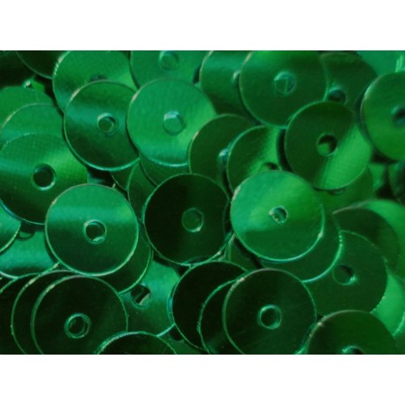 Leisure-Beads - 23g dunkelgrüne Pailletten 6mm - Bastelbedarf