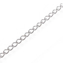 Insg. 4m silberfarbene Gliederkette 4x5mm - Schmuckzubehör