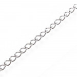 Insg. 4m silberfarbene Gliederkette 4x5mm - Schmuckzubehör Restposten