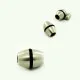1x Edelstahl Magnetverschluss Innen 4mm 13x10mm silberfarben zum Einkleben - Edelstahl Schmuckzubehör - Leisure-Beads DIY