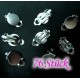 76 Stück silberfarbene Ohrclips 10x18mm zum Bekleben Ohrklemmen - Schmuckzubehör