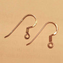 2x rosevergoldete 925 Sterling Silber Ohrhaken 20x16mm - Schmuckzubehör