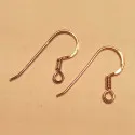 2x rosevergoldete 925 Sterling Silber Ohrhaken 20x16mm - Schmuckzubehör - Leisure-Beads DIY