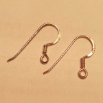2x rosevergoldete 925 Sterling Silber Ohrhaken 20x16mm - Schmuckzubehör