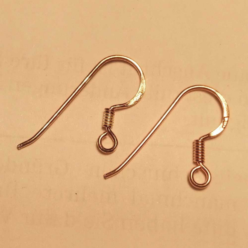 2x rosevergoldete 925 Sterling Silber Ohrhaken 20x16mm - Schmuckzubehör - Leisure-Beads DIY