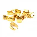 Edelstahl Collierschlaufe 7,5x5mm goldfarben Anhängerhaken - Schmuckzubehör Collierschlaufe - Leisure-Beads DIY