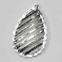 1x hellsilberfarben Tropfen 33x21x6mm stardust Schmuckanhänger - Schmuckzubehör