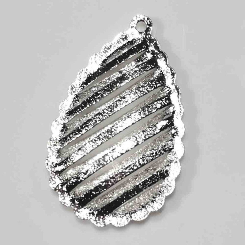 1x hellsilberfarben Tropfen 33x21x6mm stardust Schmuckanhänger - Schmuckzubehör - Leisure-Beads DIY