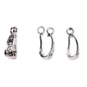 1x silberfarben Collierschlaufe 20x6x7mm Anhängerhaken - Schmuckzubehör Collierschlaufe - Leisure-Beads DIY