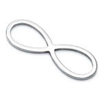 1x Edelstahl Infinity 26x9mm Unendlichkeitszeichen Schmuckverbinder - Schmuckzubehör