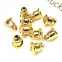 Goldfarbene Ohrstopper 6x5mm für Ohrstecker und Ohrfedern - Schmuckzubehör zum Ohrringe selbermachen