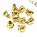Goldfarbene Ohrstopper 6x5mm für Ohrstecker und Ohrfedern - Schmuckzubehör zum Ohrringe selbermachen - Leisure-Beads DIY