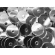 23g silber Pailletten 6mm runde flache Pailletten - Bastelbedarf