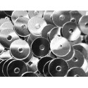 23g silberfarben Pailletten 6mm runde flache Pailletten - Bastelbedarf