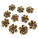 10x filigranes bronzefarbenes 3D Ornament 53x51mm Streudeko - Bastelbedarf - Leisure-Beads DIY