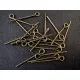 Bronzefarbene Kettelstifte 22mm Schmuckdraht mit Öse - Schmuckzubehör - Leisure-Beads DIY