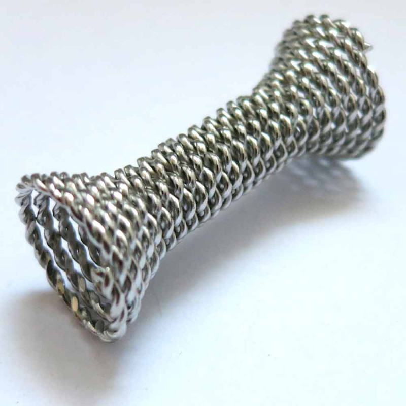 1x silberfarbene Spirale 30x15mm Innen 5mm Großlochperle - Schmuckzubehör - Leisure-Beads DIY